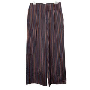 Ashro Striped Wide Leg Womens Trouser Pants High Waisted Size 6